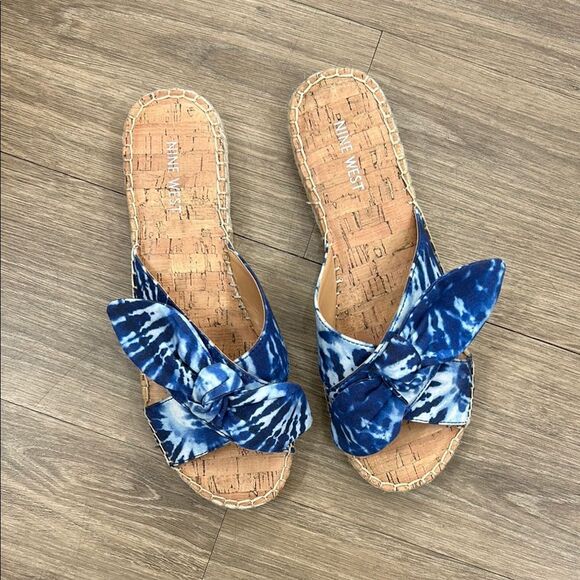 Nine West Blue And White Sandals - Picture 7 of 7